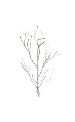 43” Silver Sequin Branch