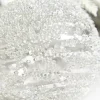 4" Silver Sequin Iced Ball Ornament