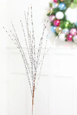 32" Silver Twisted Grass Spray