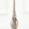 10" Slate Gray Drop Glass Ornament