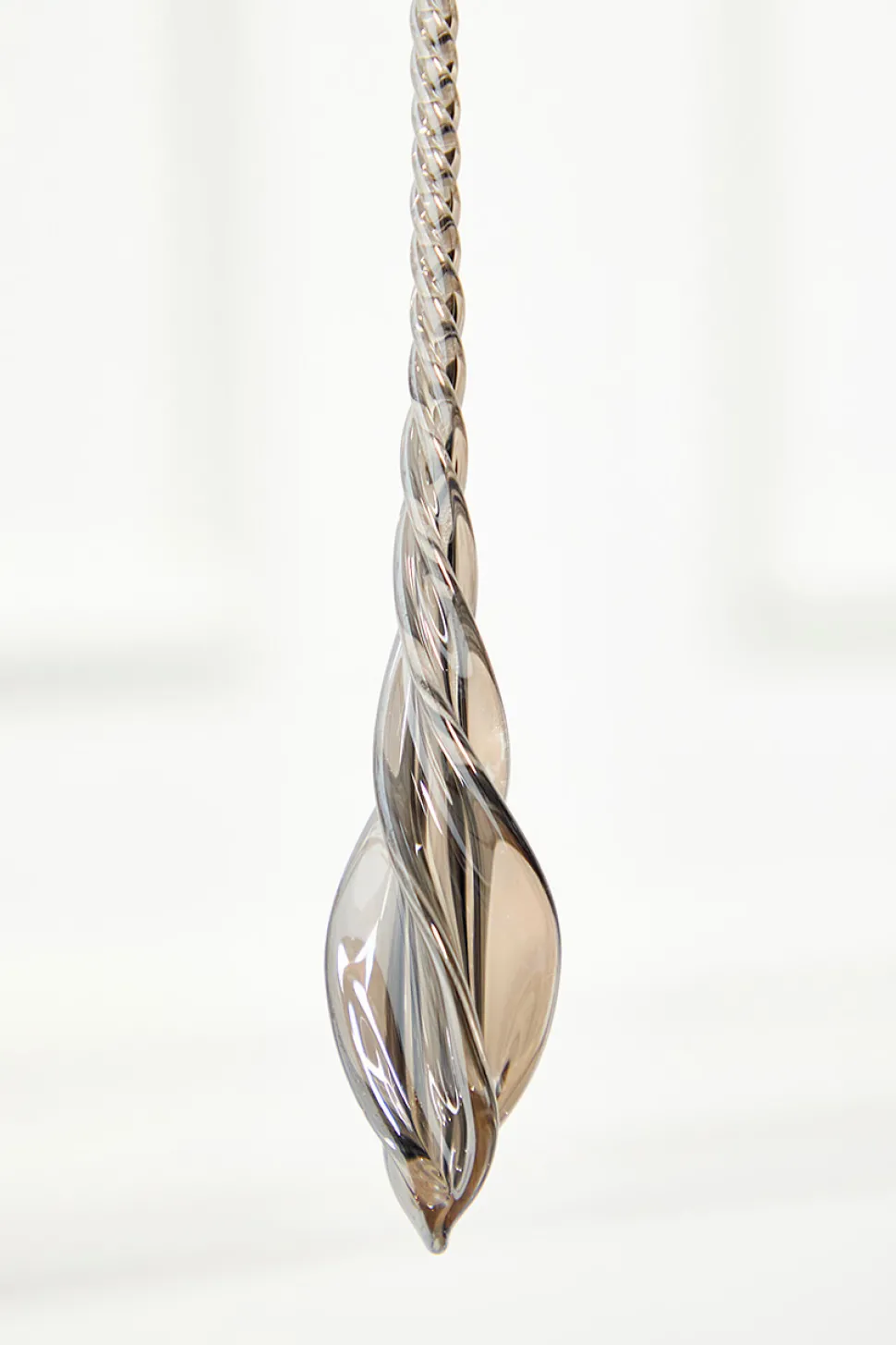 10" Slate Gray Drop Glass Ornament