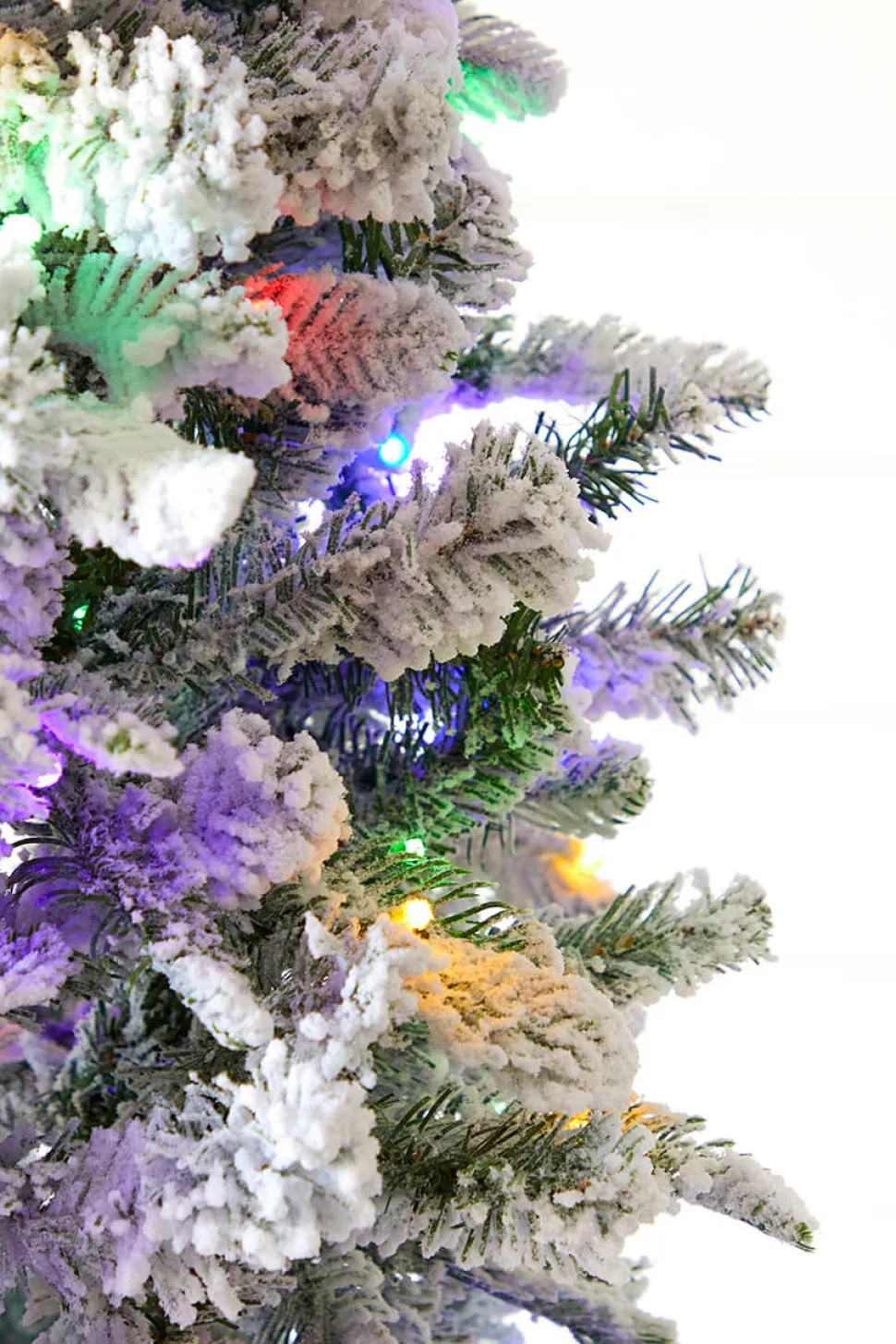 7.5' Snowcrest Pencil Pine Artificial Christmas Tree with 500 Color-Changing Lights