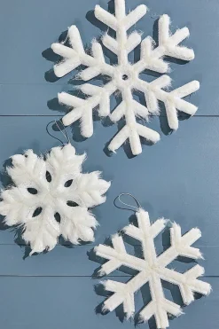 11" - 15" Snowflake Ornament - Set of 3