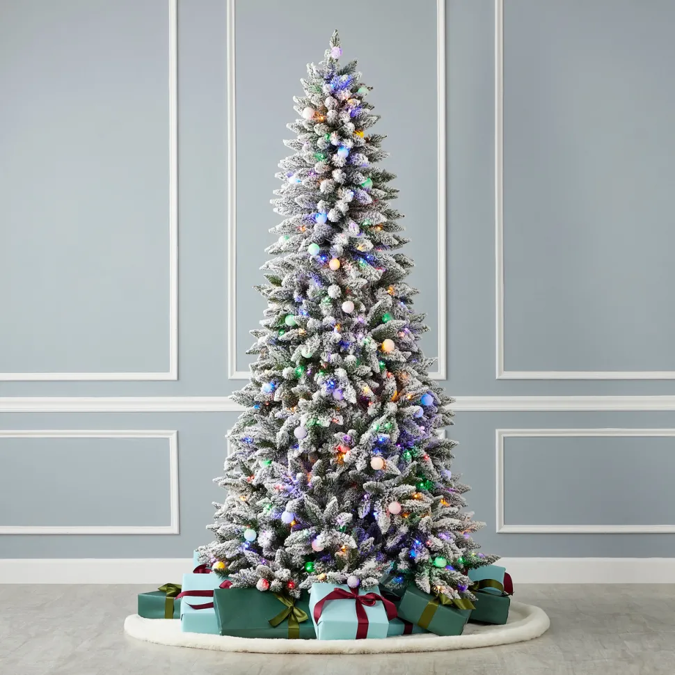 6.5' Snow Kissed Pine Tree with 350 Multicolor LED Lights