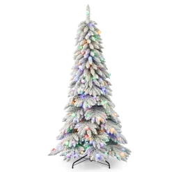 6.5' Snow Kissed Pine Tree with 350 Multicolor LED Lights