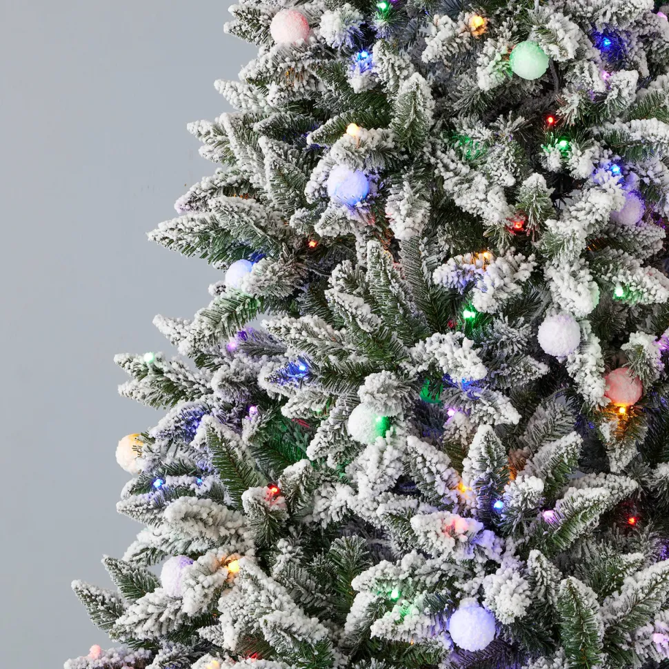 6.5' Snow Kissed Pine Tree with 350 Multicolor LED Lights