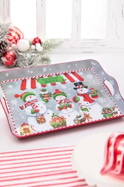 17.3" Snowman Bakery Christmas Tray
