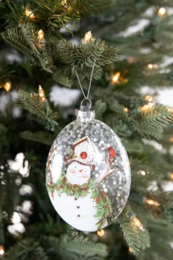 5” Snowman Family Glass Ornament