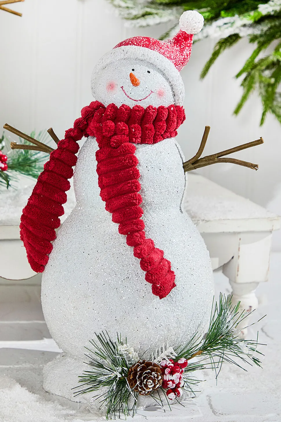 13" Snowman Resin Figure