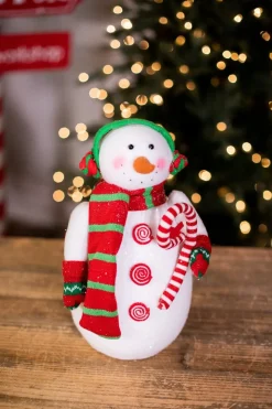 15” Snowman with Candy Cane