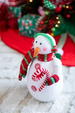 15” Snowman with Candy Cane