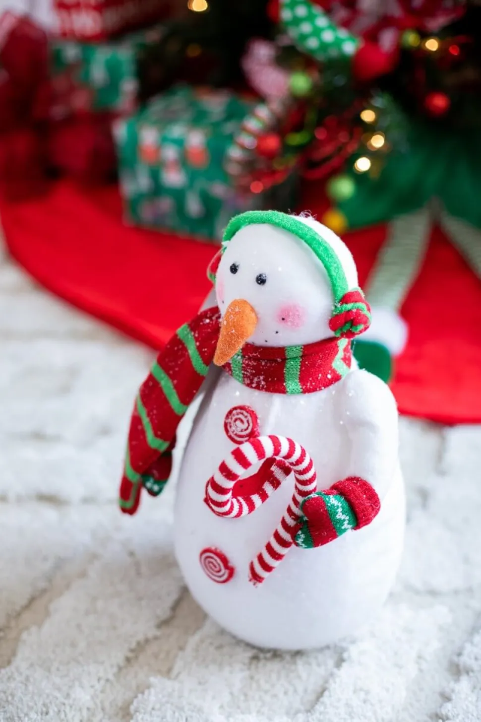 15” Snowman with Candy Cane