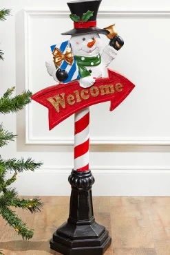 36” Snowmen with Welcome Sign
