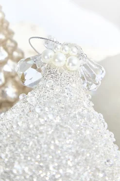 Snow Speckled Glass Ornament