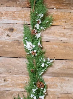 48” Snow Western Cedar Garland
