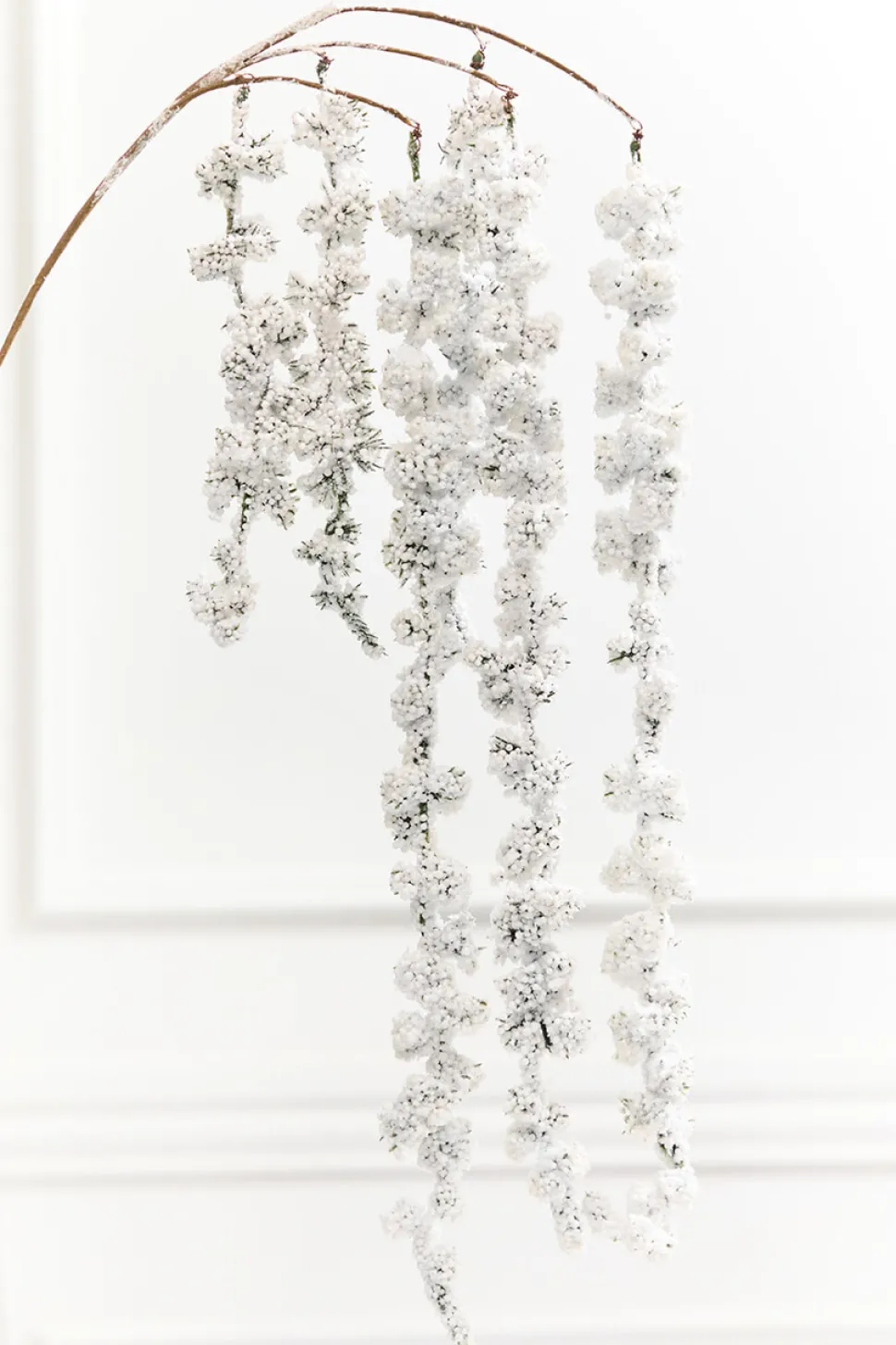 25" Snowy Hanging Berry Branch