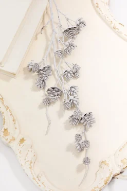 32" Snowy Pinecone Spray