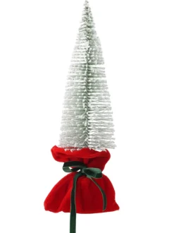 13” Snowy Tree In Felt Gift Sack with Bow