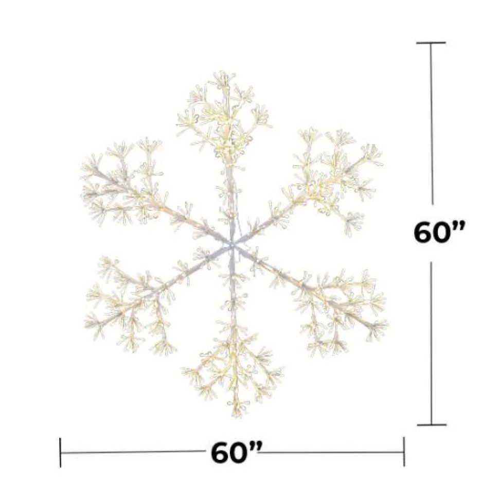 60" Sparkler Snowflake LED RGBWW