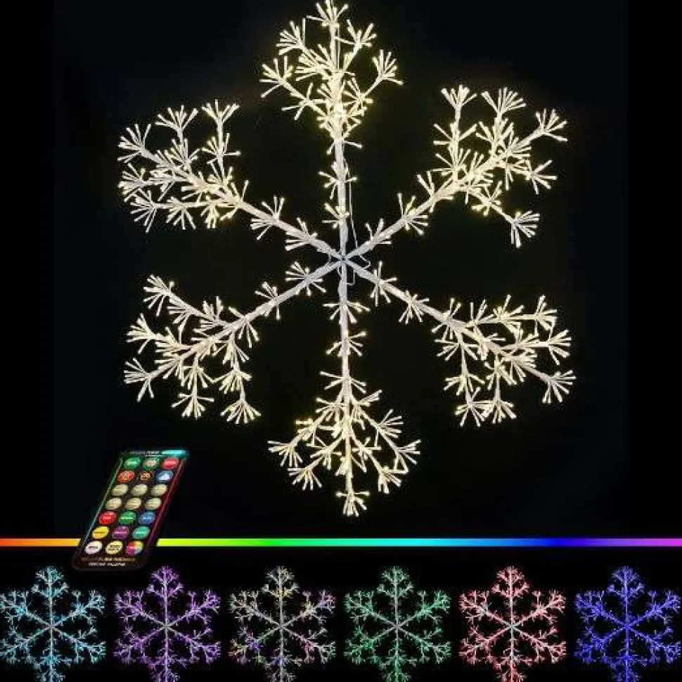 48" Sparkler Snowflake LED RGBWW