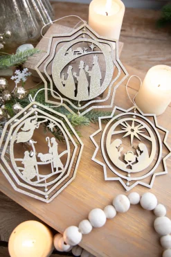 6" Spinning Nativity Ornament