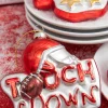 4” Sports Ball Glass Ornament - Football