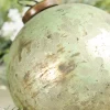 4" Spruce Antique Foil Glass Etched Ball Ornament
