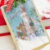 5" Square Snowglobe Santa Ornament