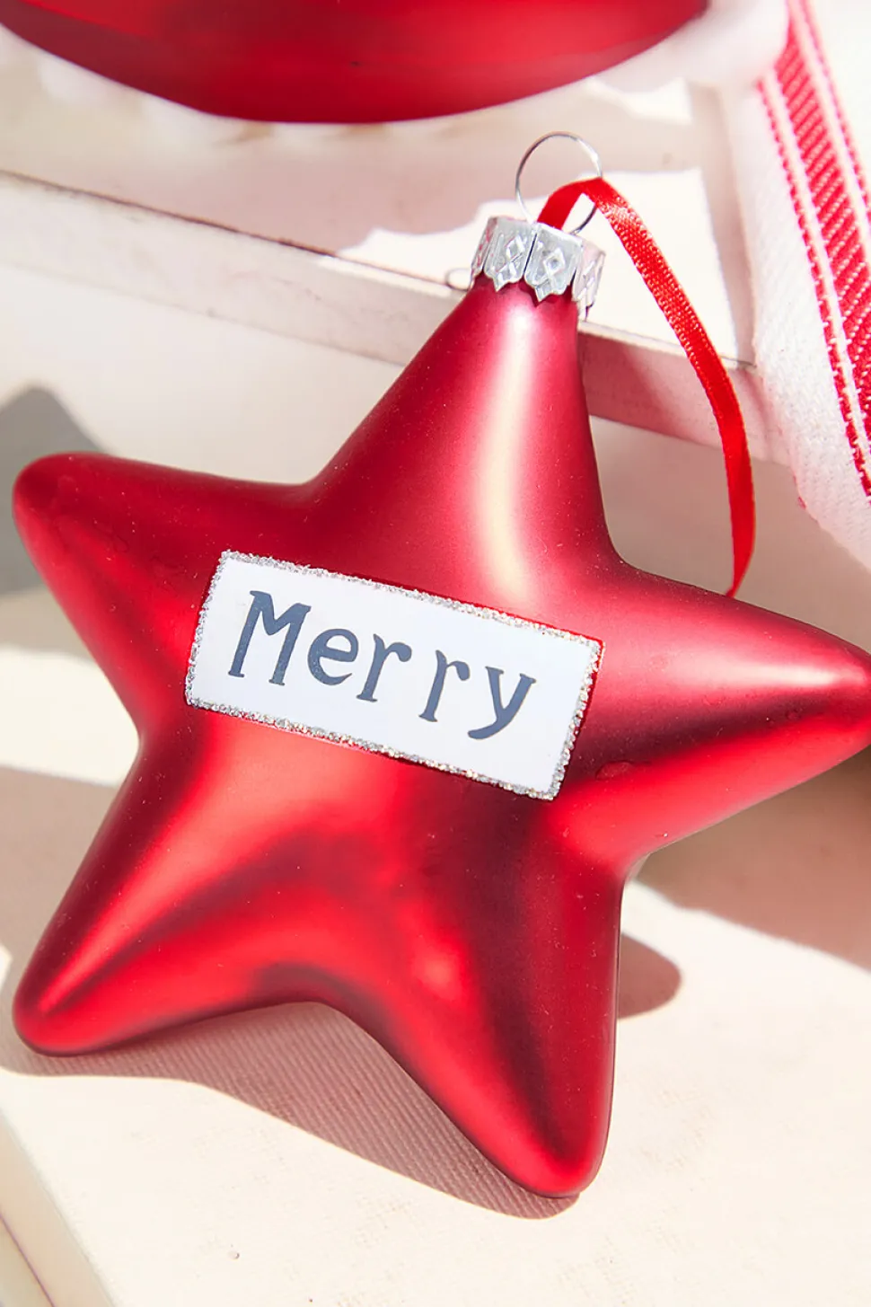 Star/Hat Glass Ornament