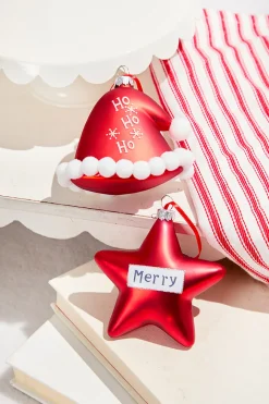Star/Hat Glass Ornament