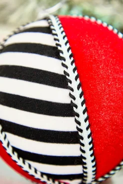 6" Stripe Ball Ornament