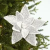 24" Sweater Patterned Poinsettia Stem