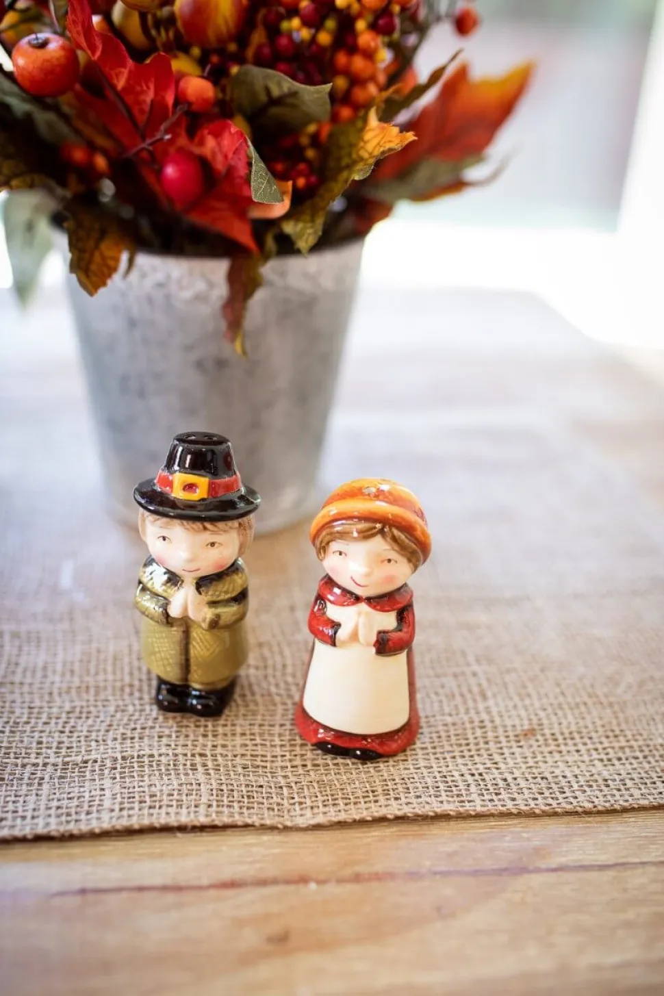 Sweet Pilgrim Salt and Pepper Shakers - Set of 2
