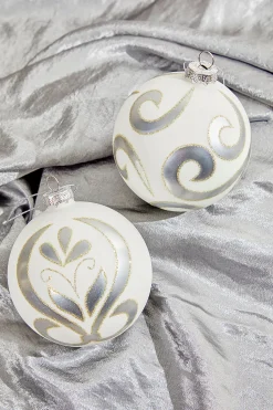 4" Swirl Holiday Ball Ornament