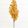 33" Tan Flocked Berry Spray