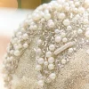 4" - 6" Taupe & Pearl Beaded Glass Ornament