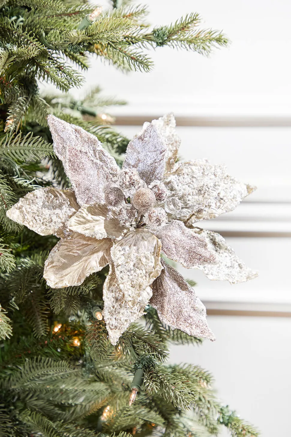 28" Taupe Poinsettia Stem