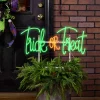 26" Trick Or Treat Lit Neon Metal Yard Stake