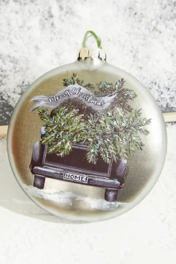 4.5" Truck with Tree Christmas Ornament