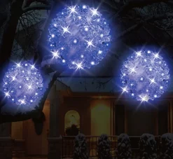 5.5" Twinkling Blue Crystal Sphere