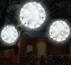 5.5" Twinkling Pure White Crystal Sphere