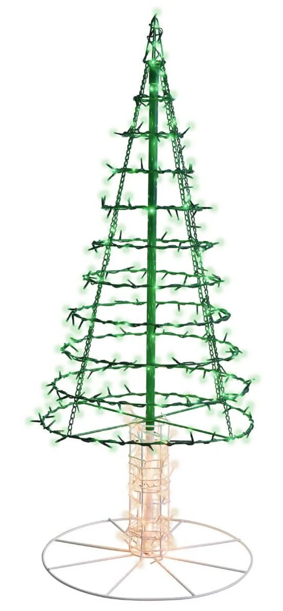 4' Twinkling Starry Alpine Tree - Green/Warm White 270 Lights