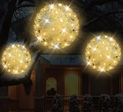 5.5" Twinkling Warm White Crystal Sphere
