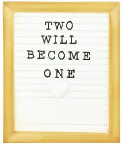 3.5" Two Will Become One Letter Board Customizable Ornament