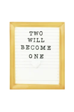 3.5" Two Will Become One Letter Board Customizable Ornament