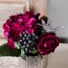 Valentine's Day Floral Arrangement with Real Touch Rose - Plum