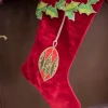 25" Velvet Hanging Ornaments Stocking