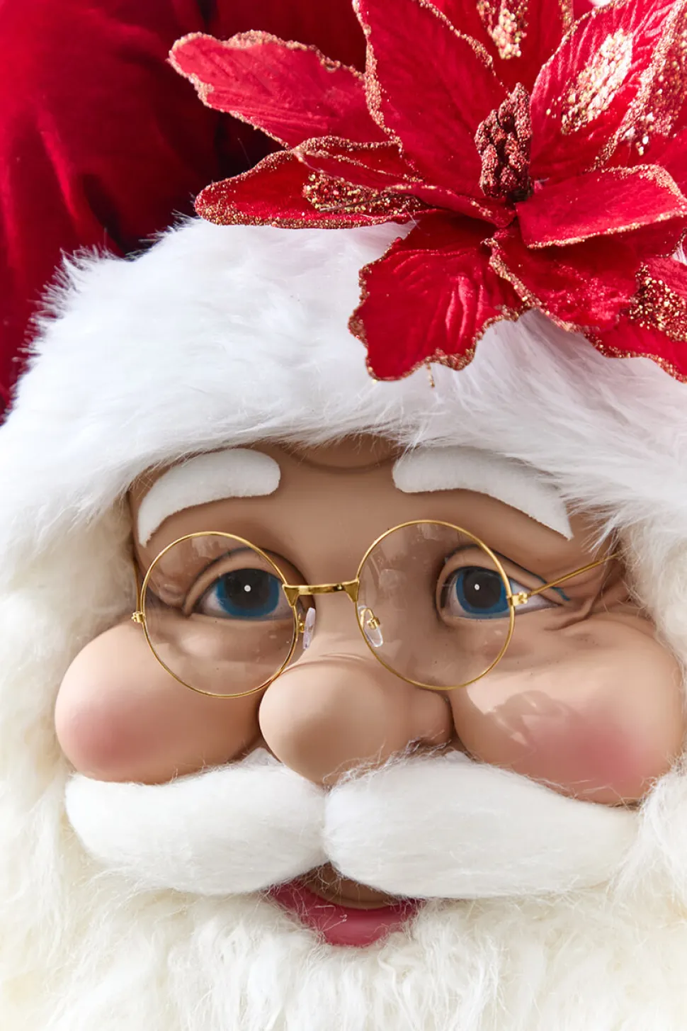 26" Velvet Santa Bust Wall Hanging
