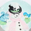 8" Vintage Round Christmas Plates - Set of 4