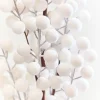 33" White Flocked Berry Spray
